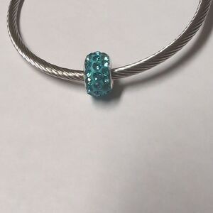 Blue Rhinestones Charm for‎ Pandora Style Bracelet